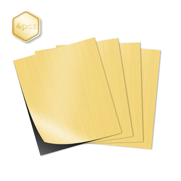 Scratch Acrylic - Golden/Black - 11.8" x 9.45" - (4Pcs)