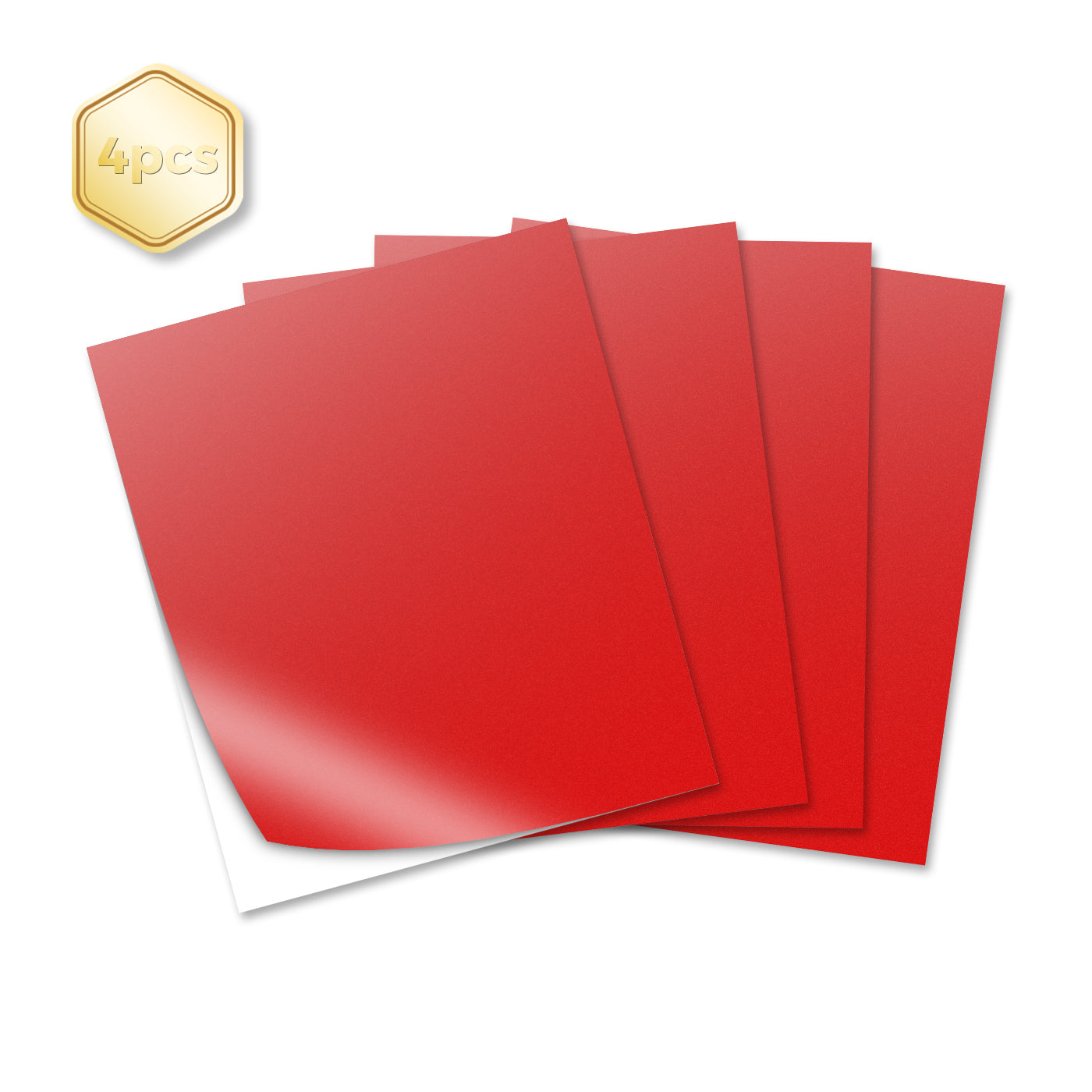 Scratch Acrylic - Capricorn Series - Red/White - 11.8" x 9.45" - (4Pcs)