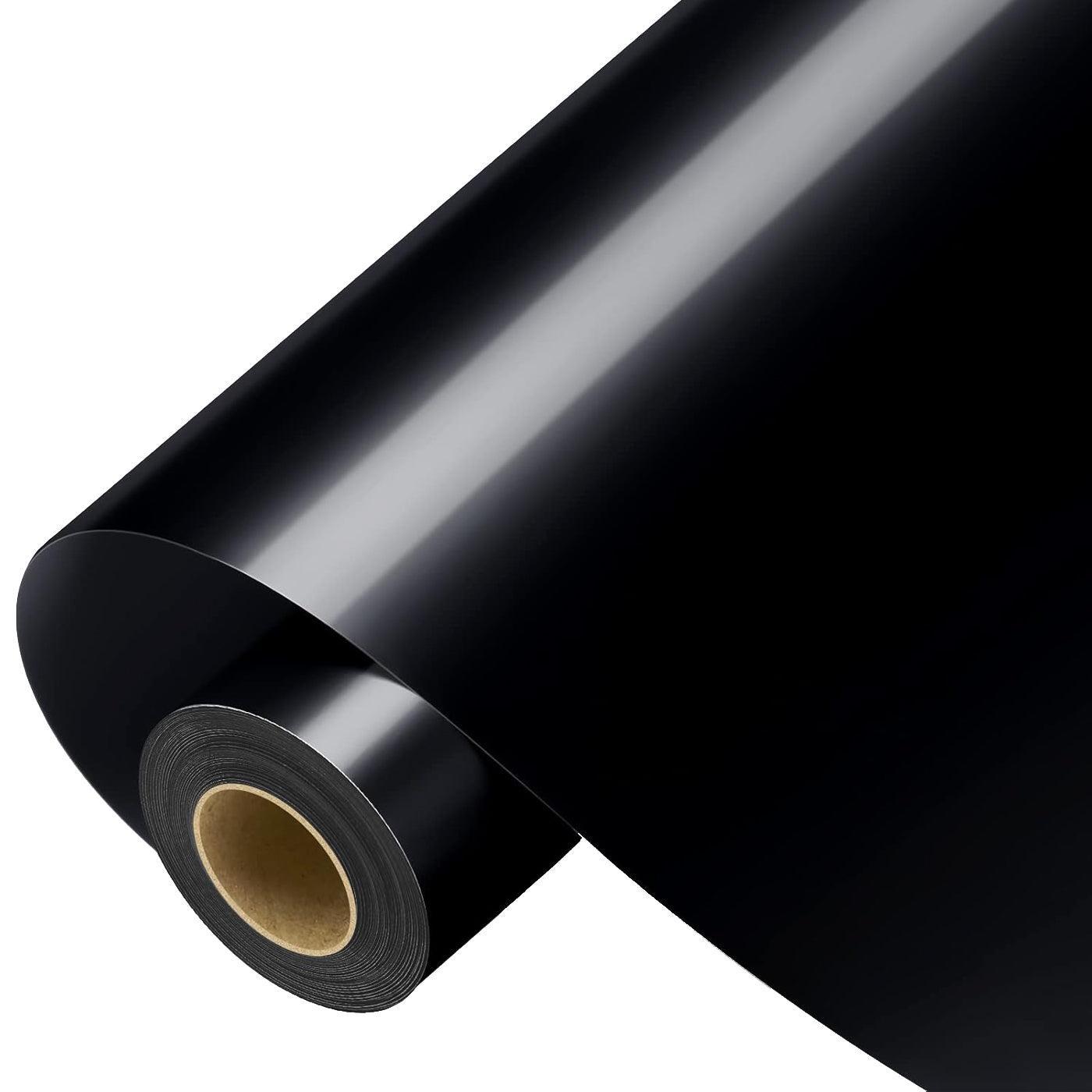 GreatCarve Heat Transfer Vinyl Roll - Black - 12" x 5ft - (4 Rolls)