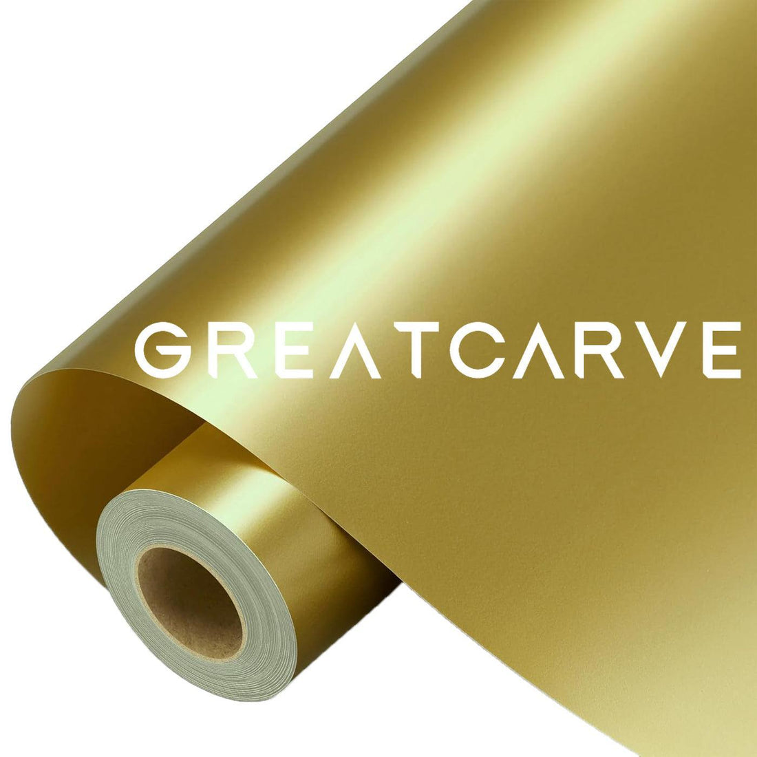 GreatCarve Heat Transfer Vinyl Roll - Gold - 12" x 5ft - (4 Rolls)