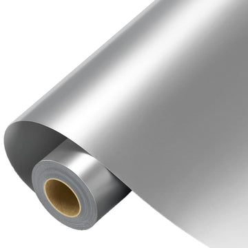 GreatCarve Heat Transfer Vinyl Roll - Silver - 12" x 5ft - (4 Rolls)