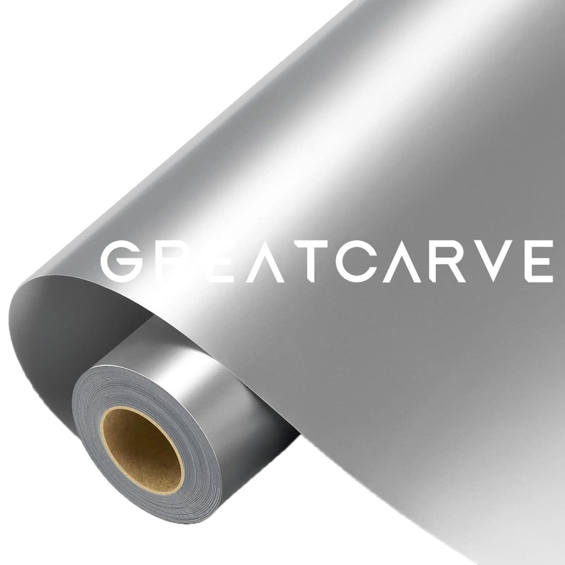 GreatCarve Heat Transfer Vinyl Roll - Silver - 12" x 5ft - (4 Rolls)